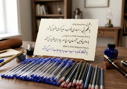 بهترین وسیله برای نوشتن خط تحریری کدام گزینه است؟