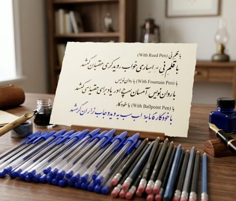 بهترین وسیله برای نوشتن خط تحریری کدام گزینه است؟